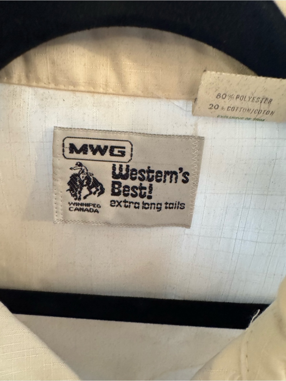 MWG Western's Best! Men's Casual Button-Down Shirt in Cream